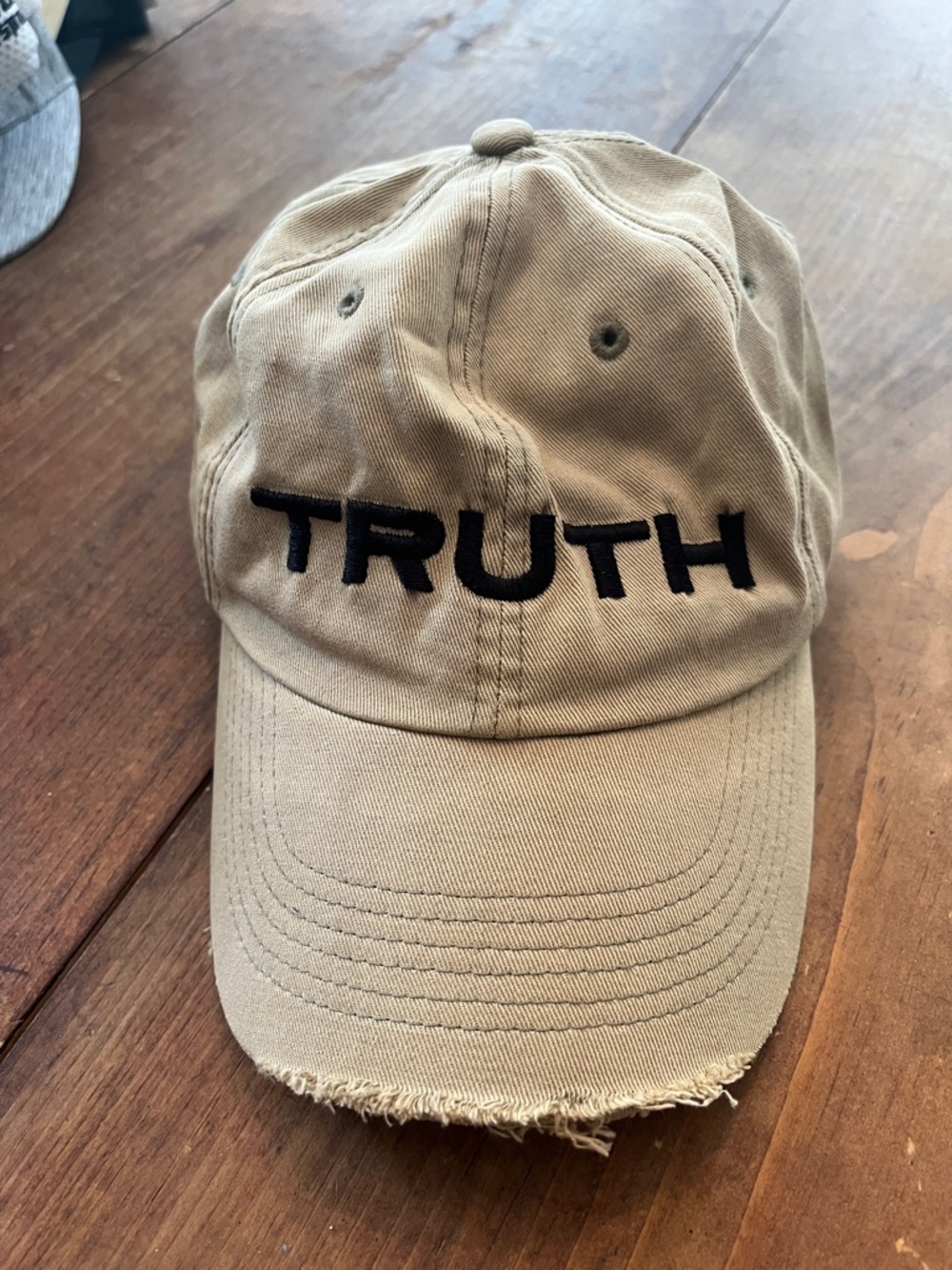 Truth Khaki Baseball Cap with Black Embroidered Logo
